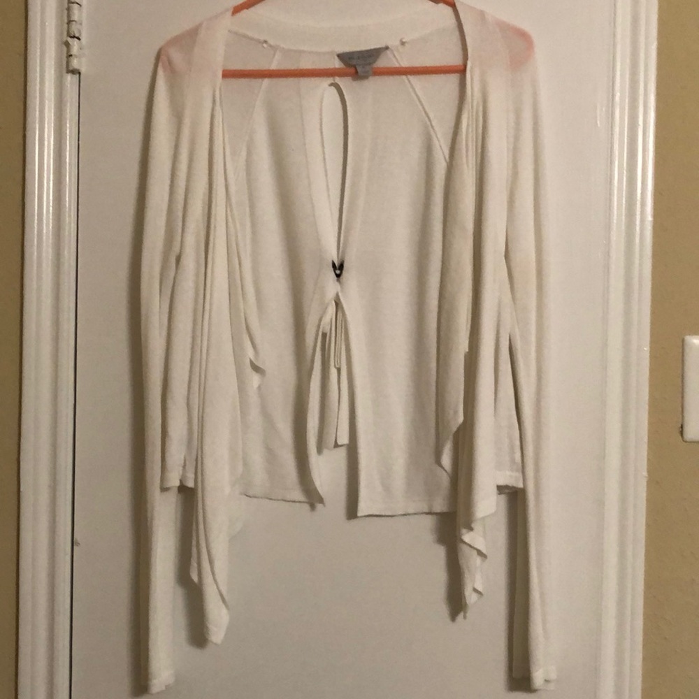 White fashion cardigan